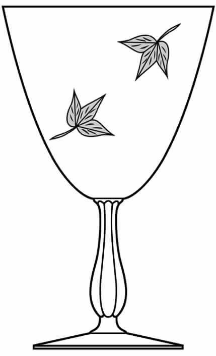Harvest (Cut) Water Goblet by Bryce-1
