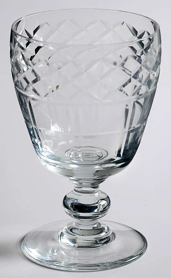 White House (Cut) Water Goblet by Bryce-1