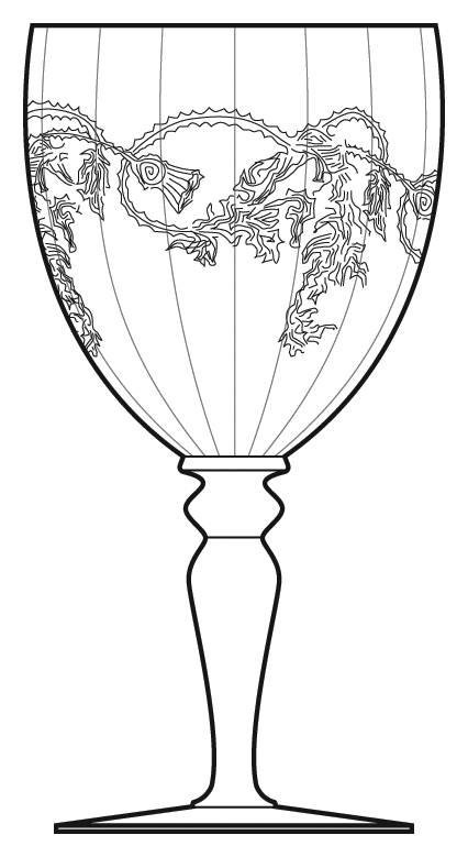Thistle Water Goblet by Bohemia Crystal-1