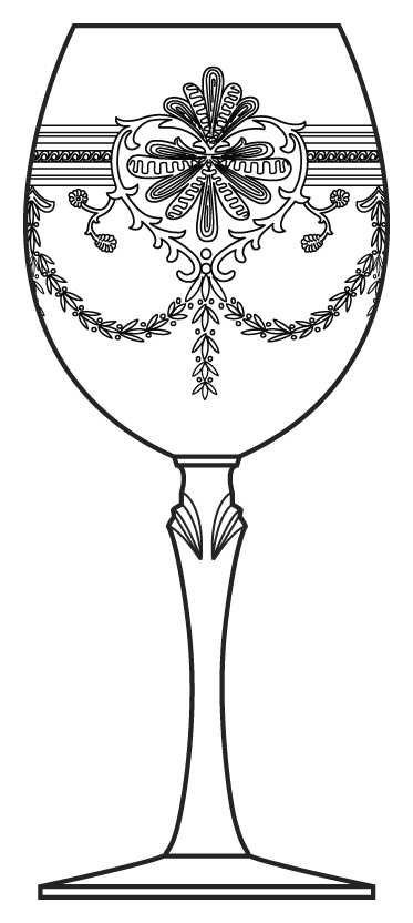 Victoria (Etched) Water Goblet by Bohemia Crystalex-1