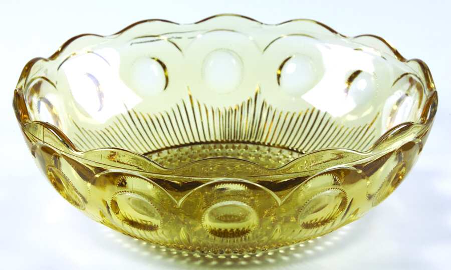 St Genevieve Amber 8" Round Bowl by Bartlett Collins-1