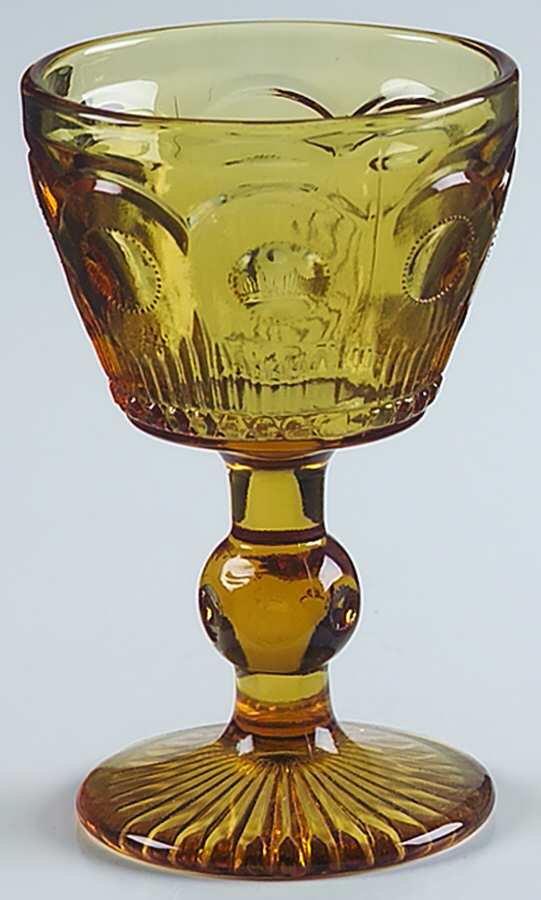 St Genevieve Amber Wine Glass by Bartlett Collins-1