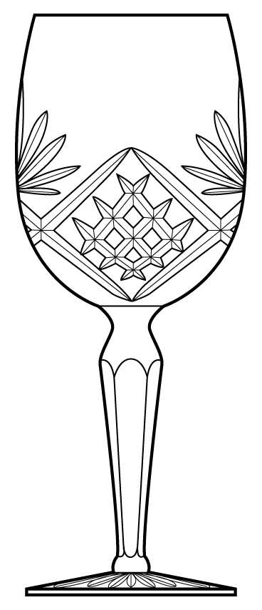 Diana Water Goblet by Bohemia Crystal-1