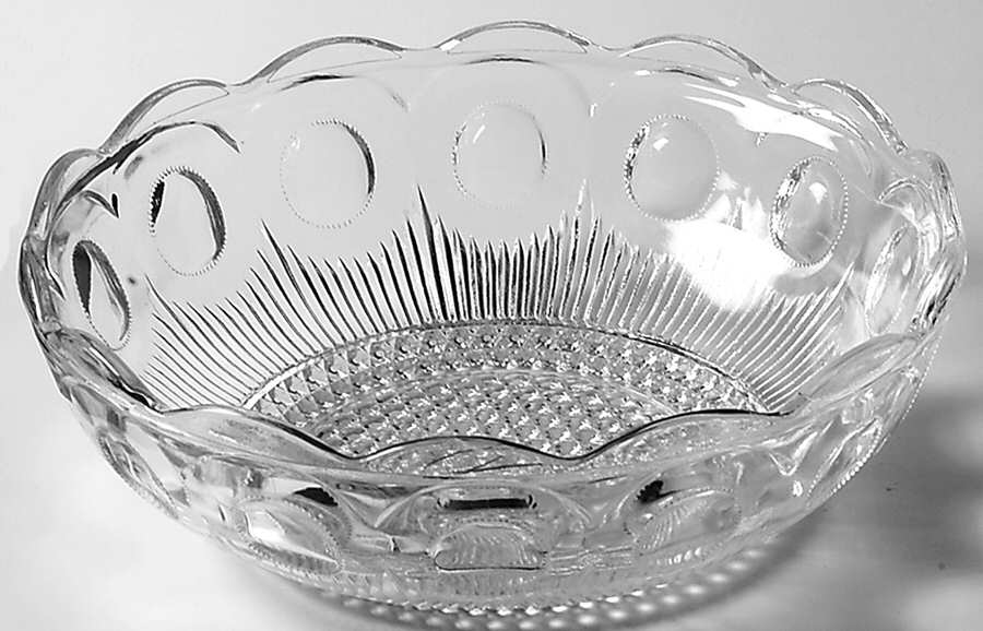 St Genevieve Clear (No Trim) 8" Scalloped Bowl by Bartlett Collins-1