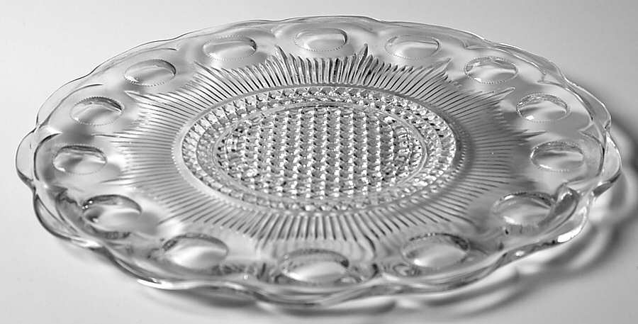 St Genevieve Clear (No Trim) 11" Sandwich Plate by Bartlett Collins-1