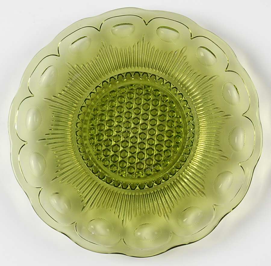 St Genevieve Green Bread & Butter Plate by Bartlett Collins-1