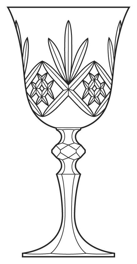 BOC16 Water Goblet by Bohemia Crystalex-1