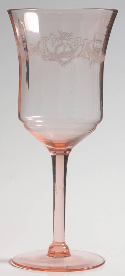 Decoration 36 Pink Water Goblet by Bartlett Collins-1
