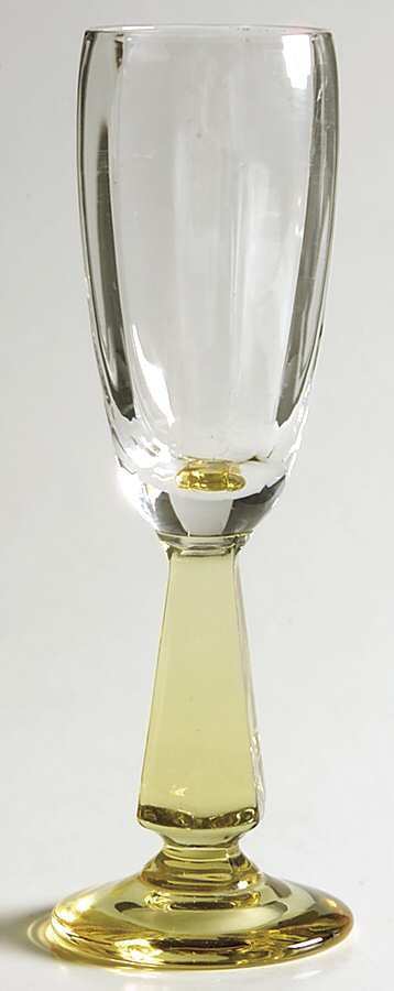 Holiday Yellow (Stem H2) Brandy Glass by Bryce-1