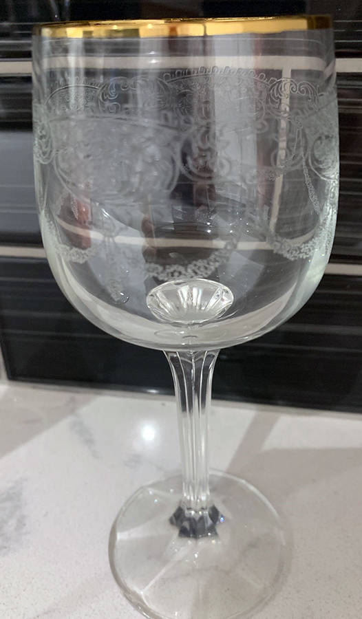 GOLDLACE Water Goblet by Bohemia Crystal-1