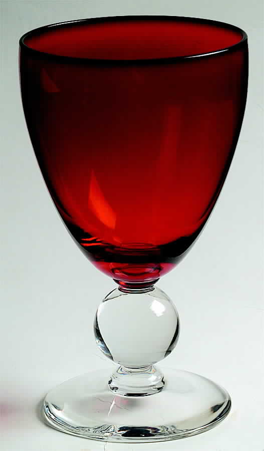 Contour Ruby Water Goblet by Bryce-1