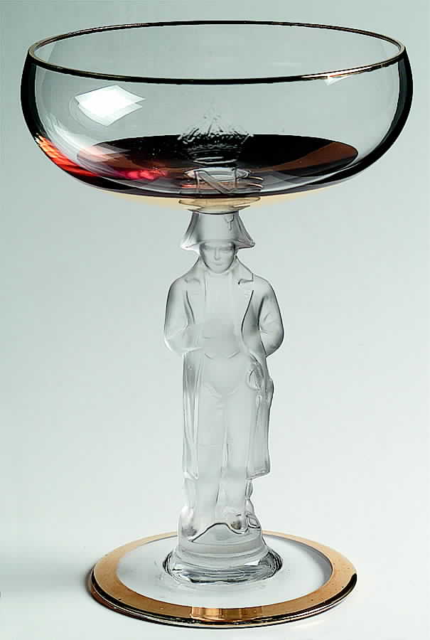 Napolean Gold (Etch N on Bowl) Champagne/Tall Sherbet by Bayel-1