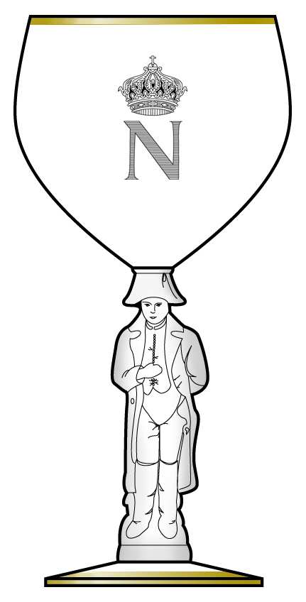 Napolean Gold (Etch N on Bowl) Water Goblet by Bayel-1