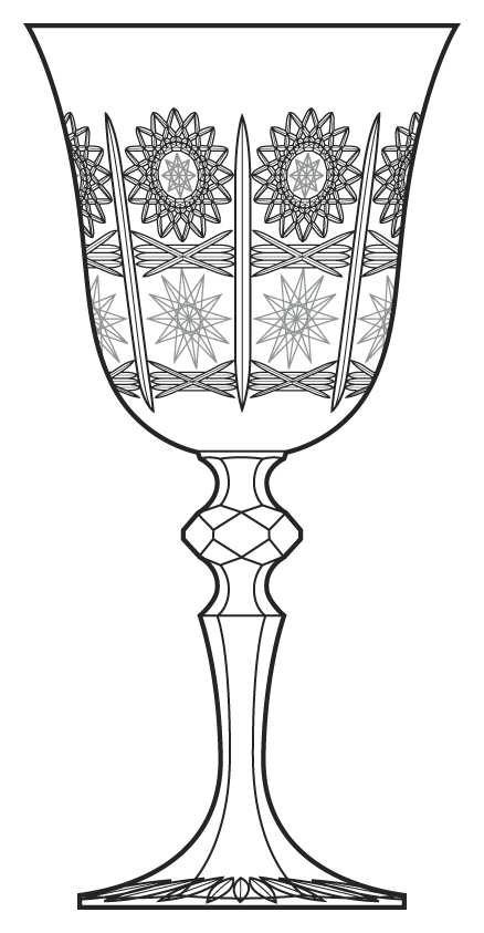 Laura Water Goblet by Bohemia Crystalex-1