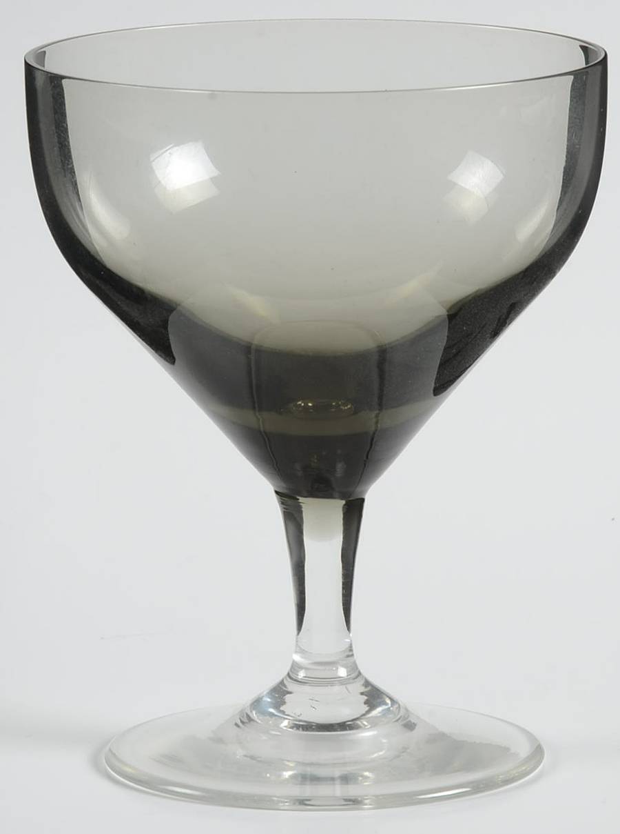Moonglo Champagne/Tall Sherbet by Belkraft Crystal-1