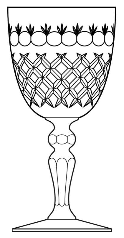 Bordeaux (Thick Knob Stem) Water Goblet by Bayel-1