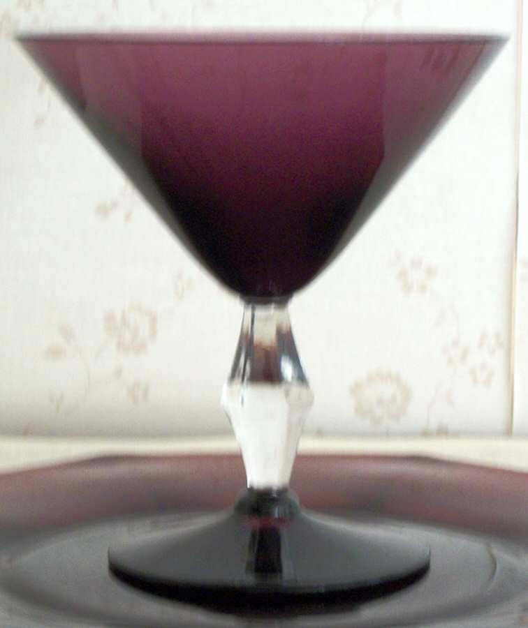 664 Amethyst (Amethyst Bowl and Foot) Champagne/Tall Sherbet by Bryce-1