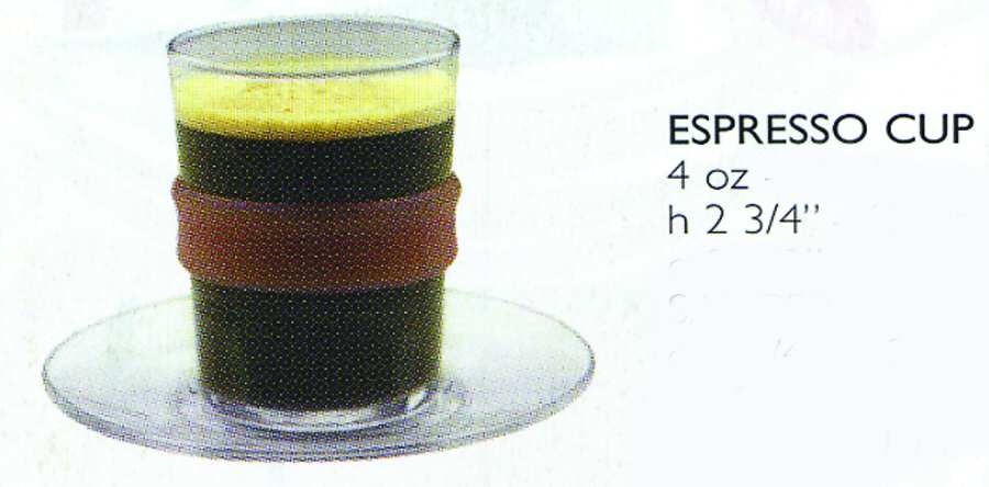 Ring Demitasse Cup & Saucer Set by Bormioli Rocco-1