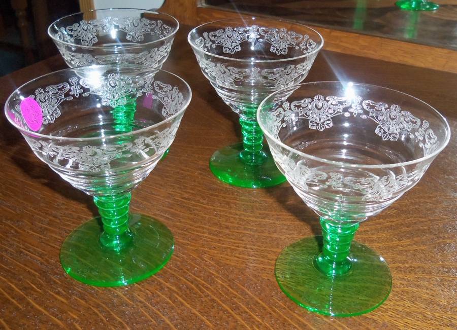 ETCH 535-1 (Stem # Bry20) Champagne/Tall Sherbet by Bryce-1