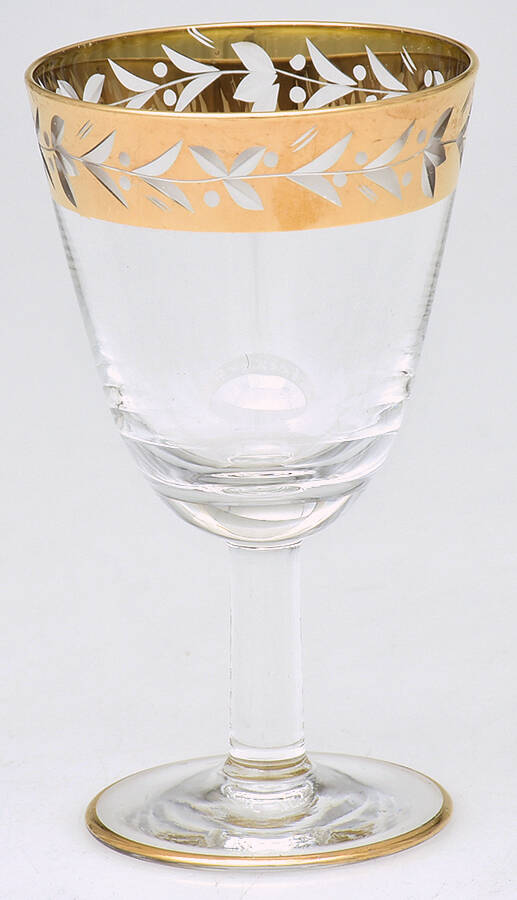 BOC12 Gold (Gold Trim on Foot) Cordial Glass by Bohemia Crystalex-1