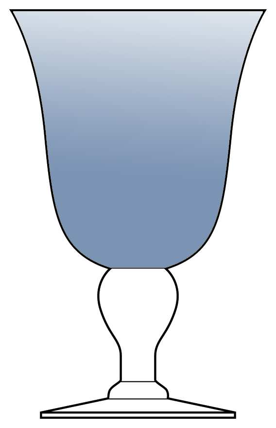 Siena Light Blue Water Goblet by Ballard Design Cryst-1