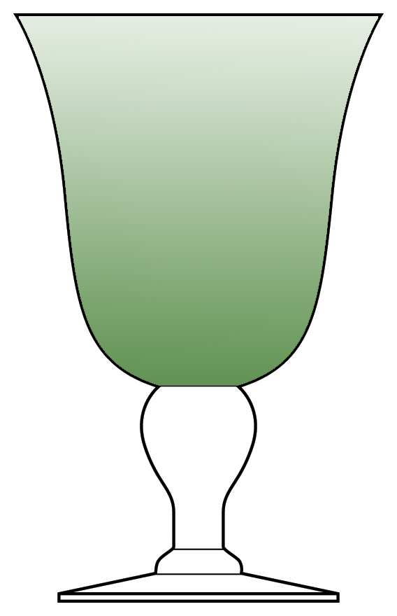 Siena Light Green Water Goblet by Ballard Design Cryst-1