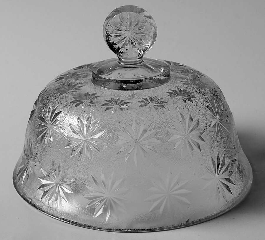 Stippled Sandbur Lid for Round Butter by Beatty-1