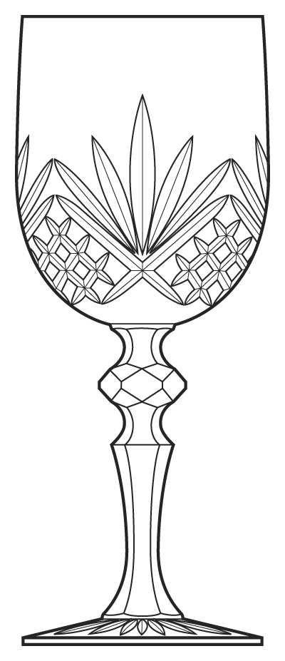 BOC124 Water Goblet by Bohemia Crystalex-1