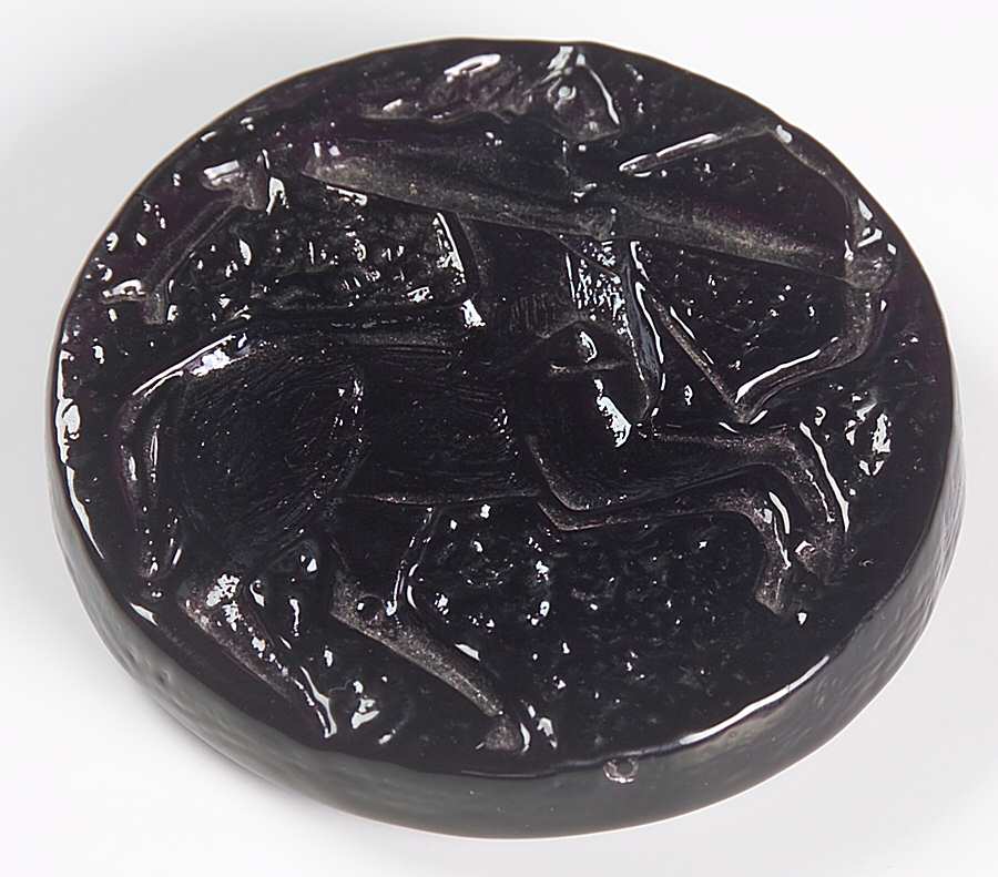Zodiac Paperweight Collection Amethyst Sagittarius Paperweight by Blenko-1