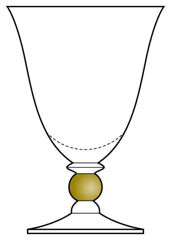 Piano Gold Water Goblet by Bohemia Crystalex-1