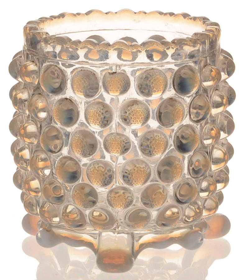 Overall Hobnail White Opalescent Toothpick Holder by Beatty-1