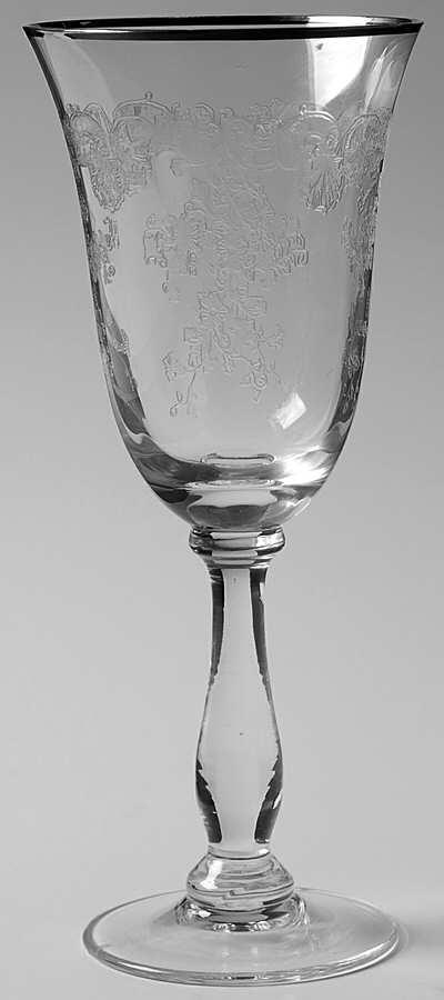 Etoile Platinum Trim Wine Glass by Bohemia Crystalex-1