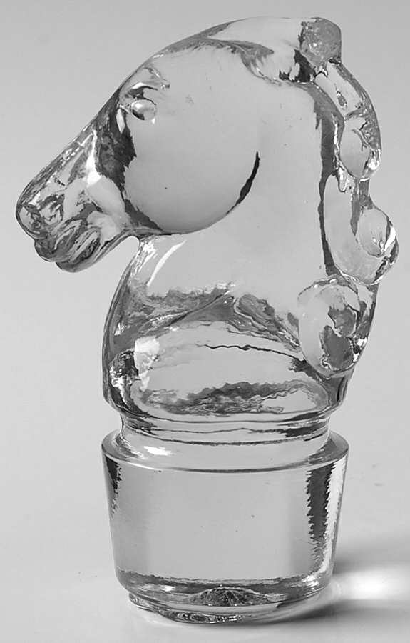 Heisey Animals By Boyd Half Mane Clear Horse Stopper by Boyd Crystal-1