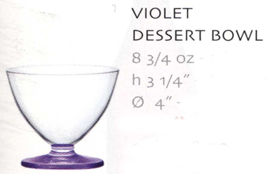 Tulip Violet Footed Dessert by Bormioli Rocco-1