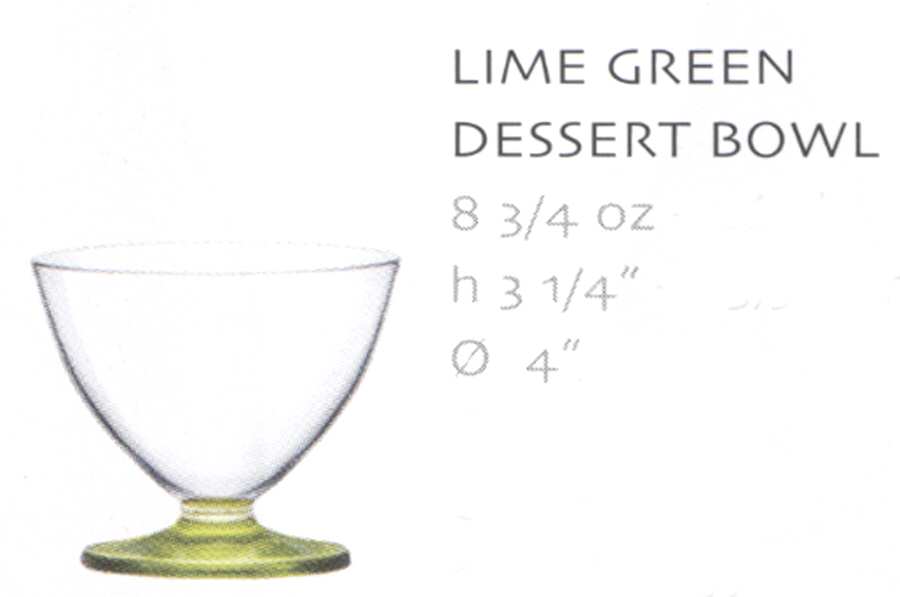 Tulip Lime Green Footed Dessert by Bormioli Rocco-1