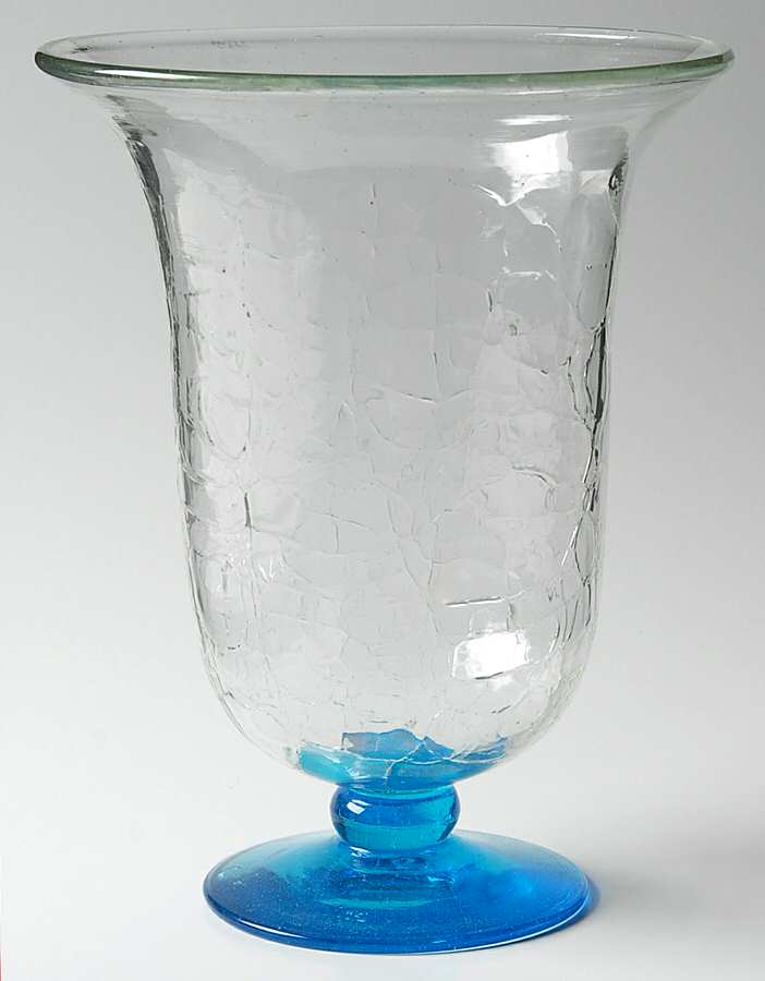 Vases #C58L 8" Crackled Flared Vase by Blenko-1