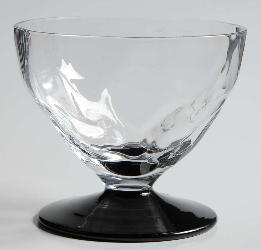 Monterey Clear (Black Base) Champagne/Tall Sherbet by Bryce-1