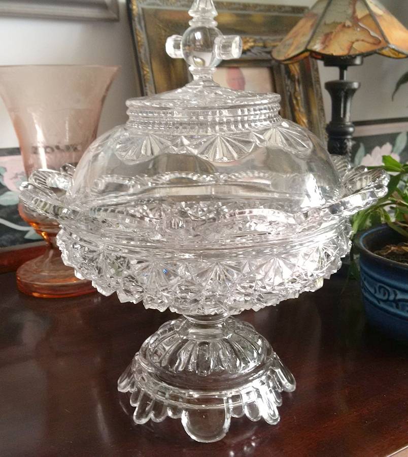 100 Comport & Lid by Belmont Glass Company-1