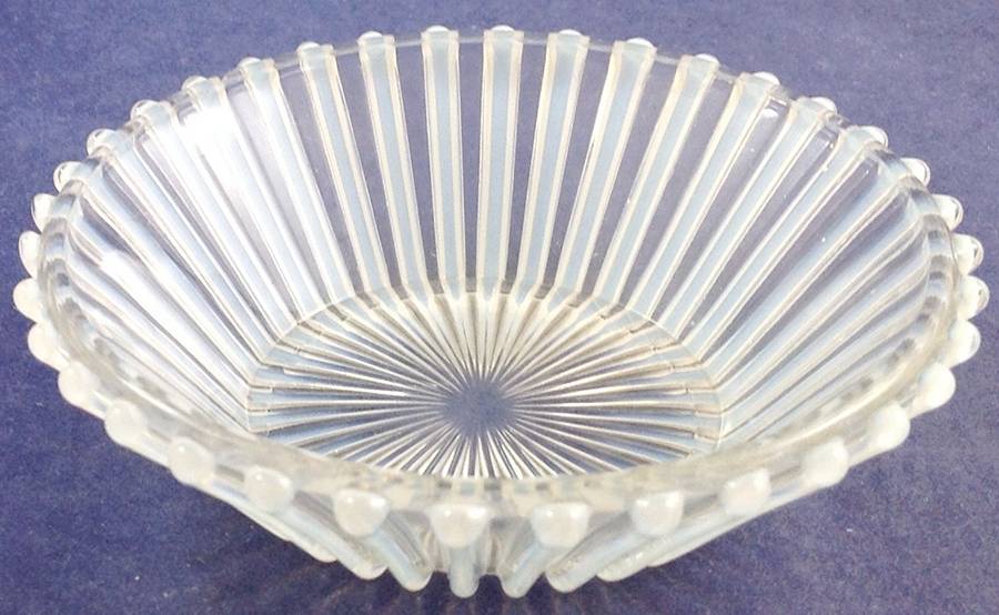 Beatty Rib White Opalescent 4" Round Bowl by Beatty-1