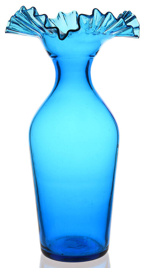 Vases #6839 14'' Ruffled Edge Vase by Blenko-1