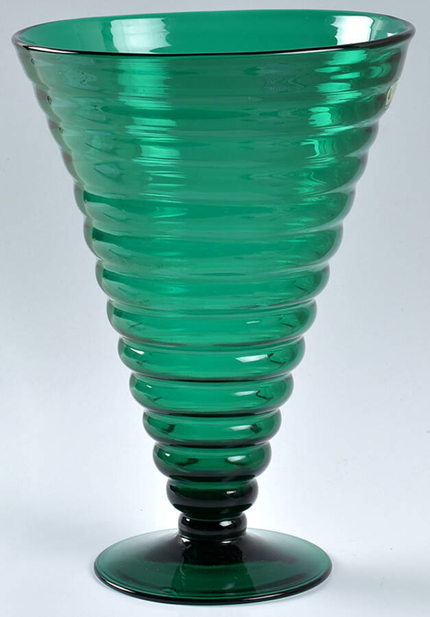 Vases #9101 11" Rippled Cone Shape Vase by Blenko-1