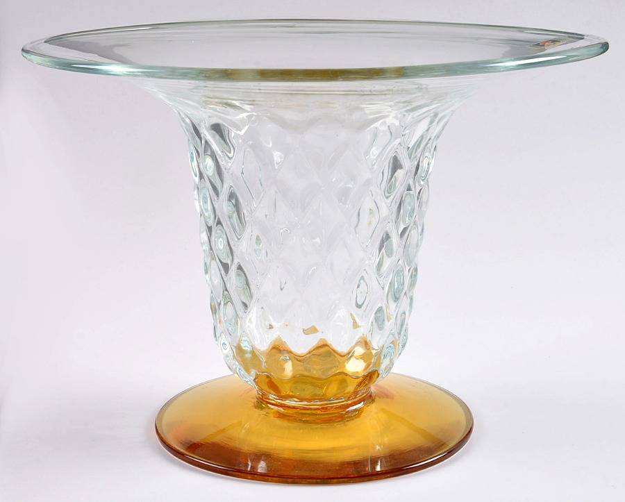 Vases #9528 8" Diamond Optic Vase by Blenko-1