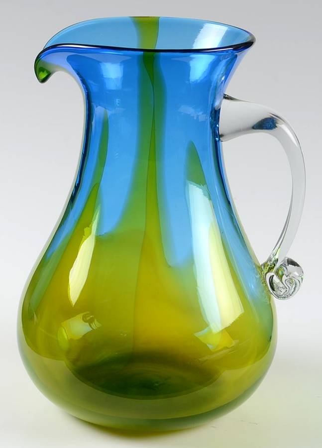 Pitchers & Jugs #1806 11" Fire & Ice Pitcher by Blenko-1