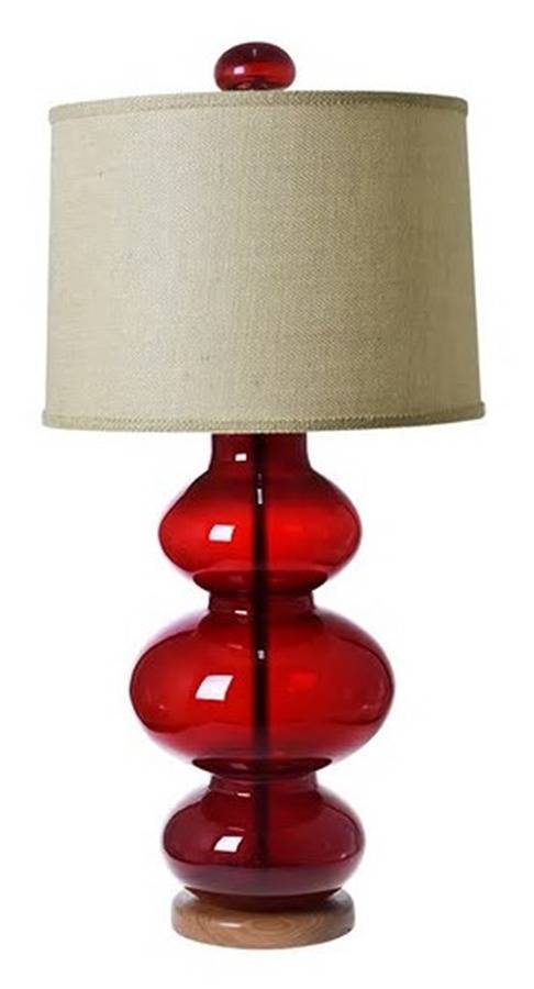 Ellipse 29" Electric Lamp & Shade by Blenko-1