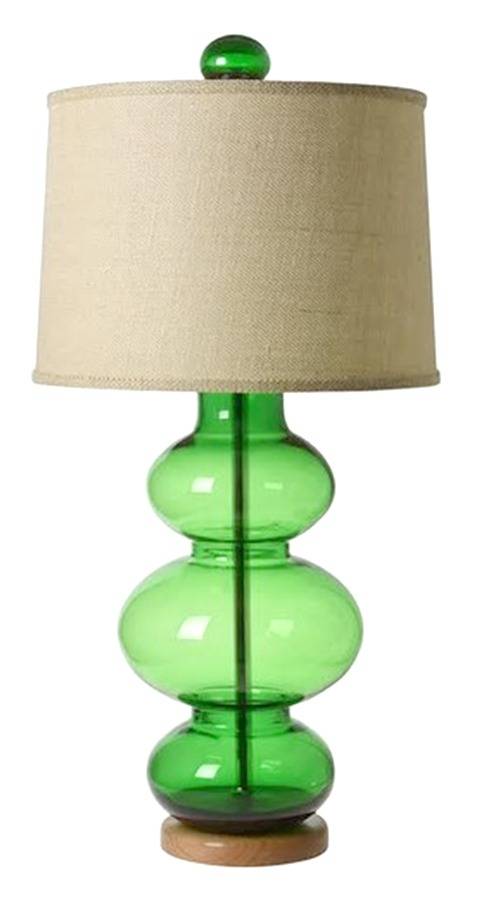 Ellipse 29" Electric Lamp & Shade by Blenko-1