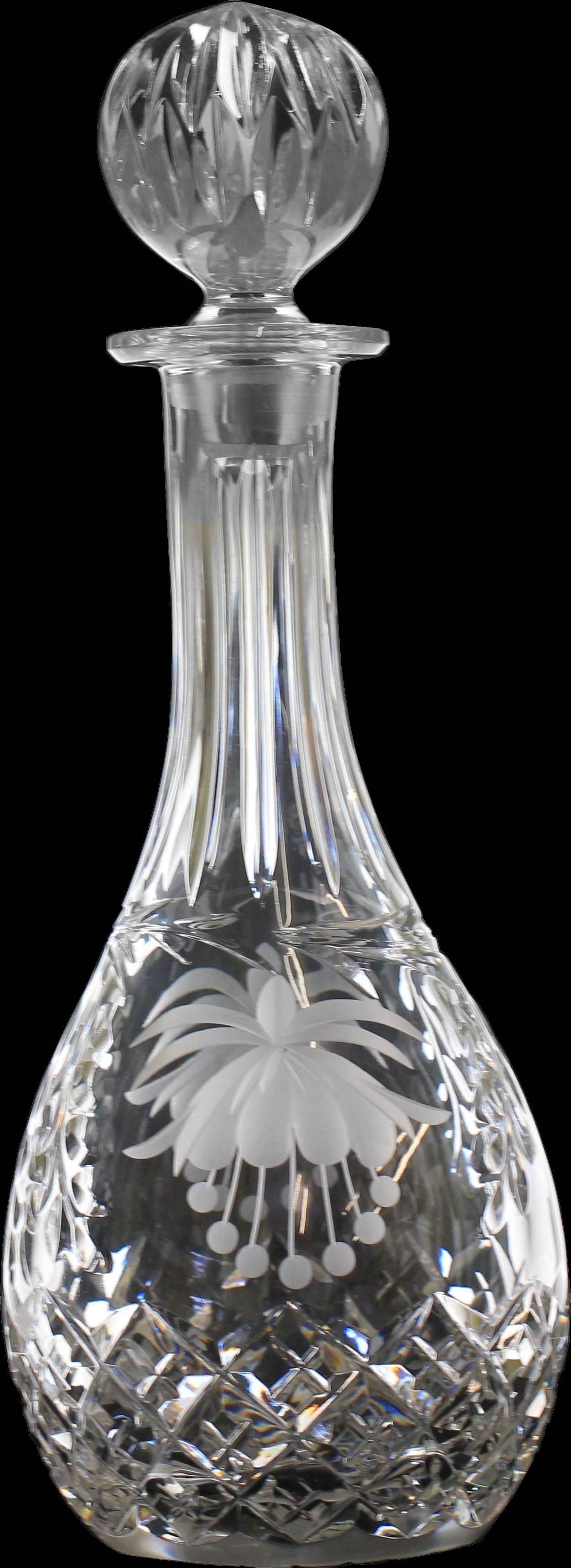 Fuchsia Decanter & Stopper by Brierly Hill Glass-1