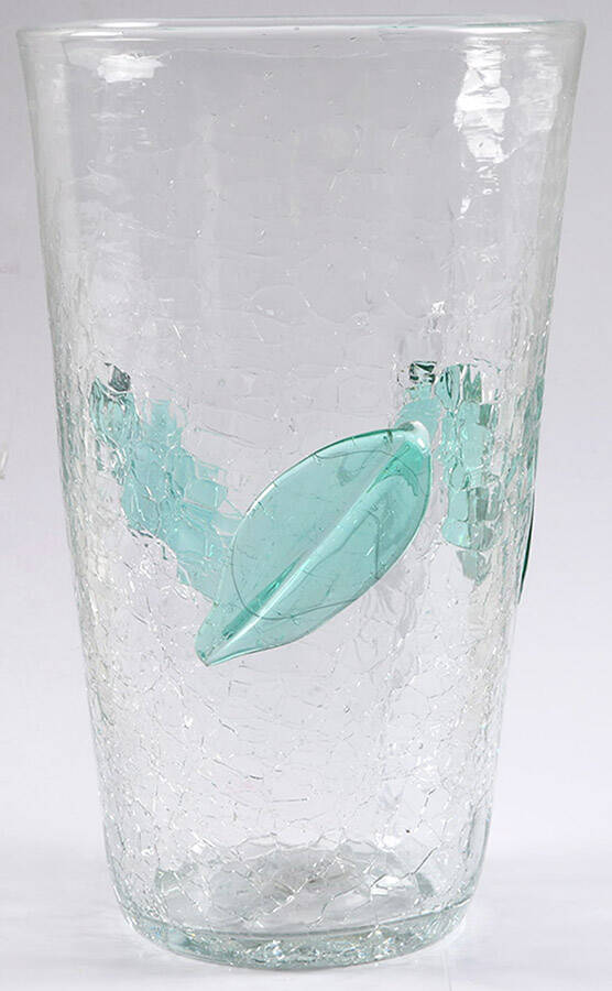Leaf #366ML 10'' Crackled Beaker Vase by Blenko-1