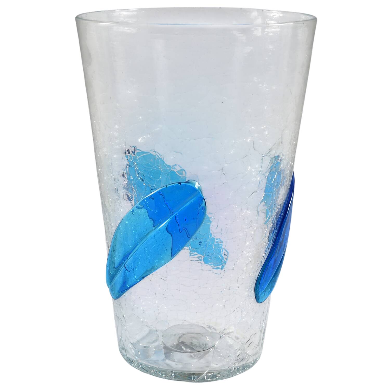 Leaf #366ML 10'' Crackled Beaker Vase by Blenko-1