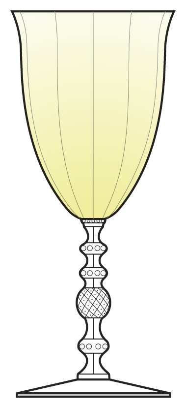 3124 Yellow Water Goblet by Cambridge-1