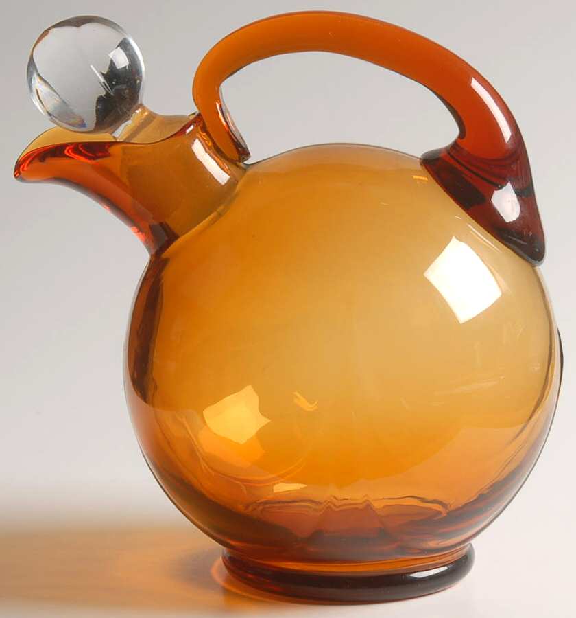 3400 Amber 3400/119 Cordial Decanter & Stopper by Cambridge-1
